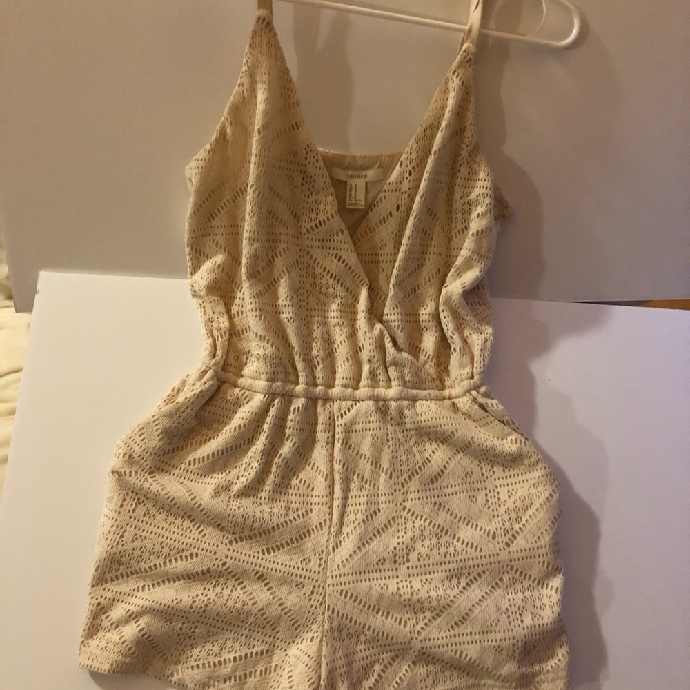 Cream Colored Festival Romper